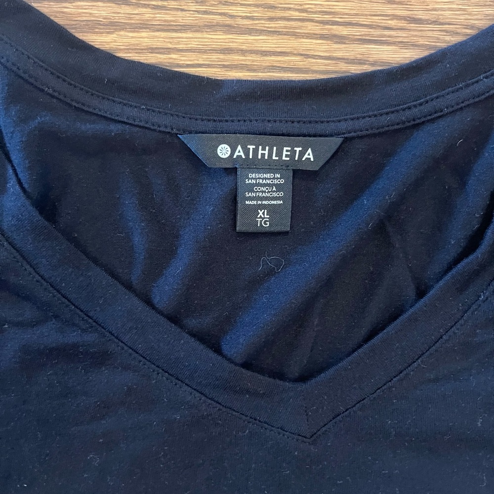 Lot of 2 Athleta Nighttime Bliss Sleep Tees - Size XL -  Black - Picture 4 of 7
